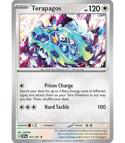 Amazon.com: Pokemon - Terapagos ex 165 - Full Art - Terapagos